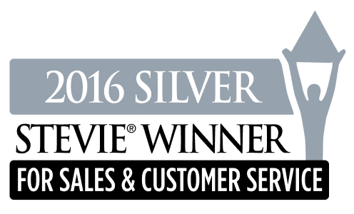 2016 Stevie award in Silver for Sales and customer service