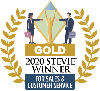 2020 Stevie award in Gold for Sales and customer service