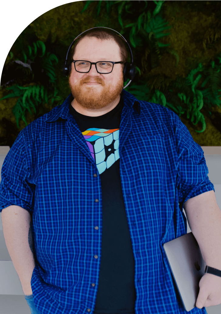 Customer Support man smiling